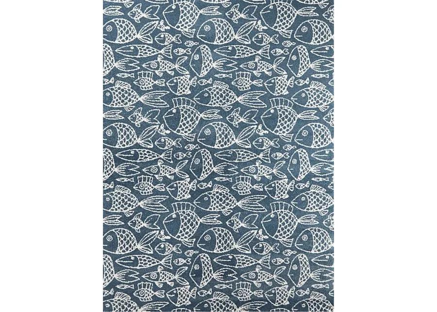 Dulaine Blue 5'3 x 7' Rug