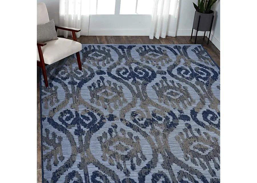 Turnia Blue 5' x 7' Indoor/Outdoor Rug