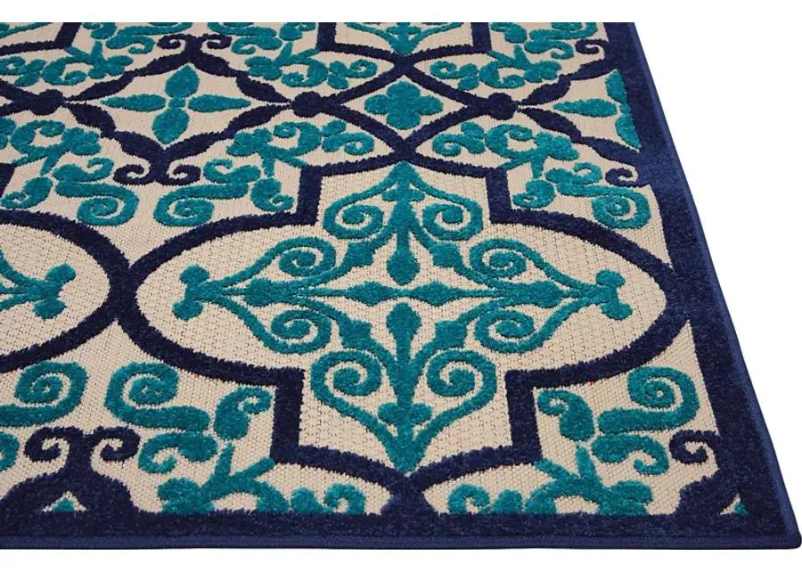 Kyrah Navy 8' x 11' Indoor/Outdoor Rug