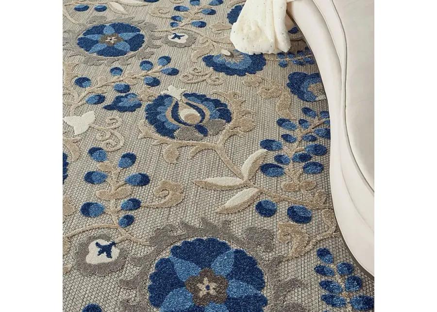 Jaziel Blue 5' x 8' Indoor/Outdoor Rug