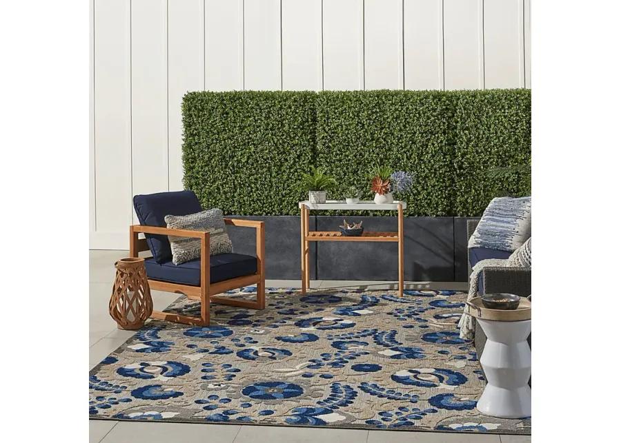 Jaziel Blue 5' x 8' Indoor/Outdoor Rug