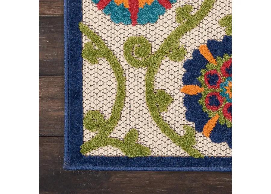 Faylen Blue 8' x 11' Indoor/Outdoor Rug