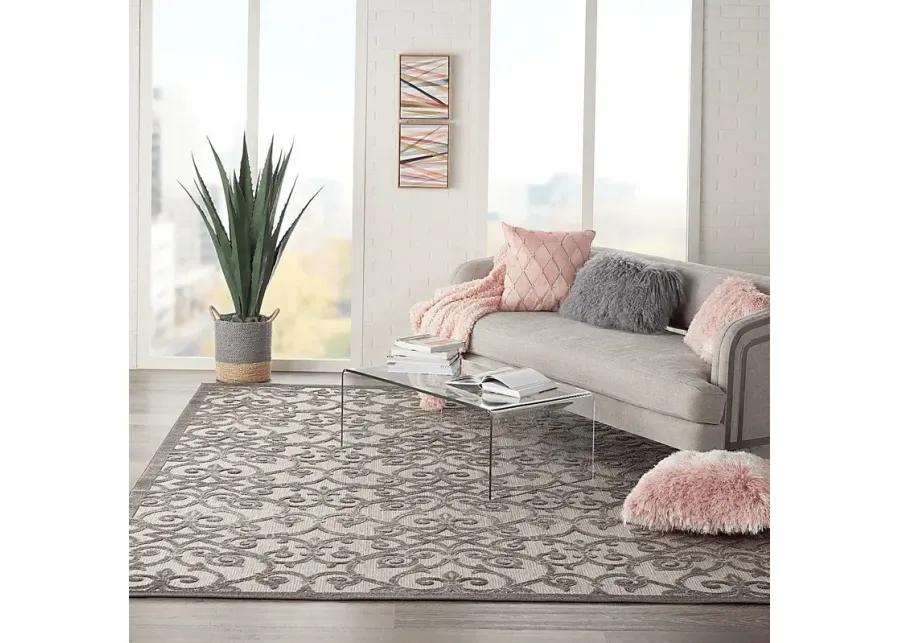 Drayce Gray 5' x 8' Indoor/Outdoor Rug