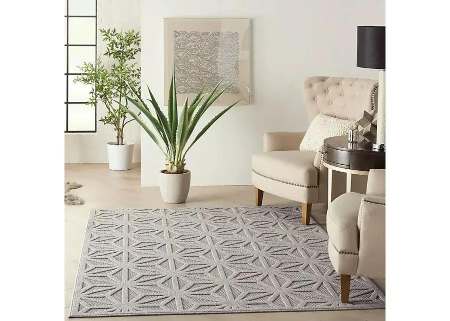 Clarene Light Gray 8' x 10' Indoor/Outdoor Rug