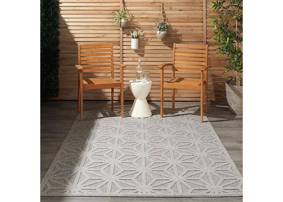 Clarene Light Gray 8' x 10' Indoor/Outdoor Rug