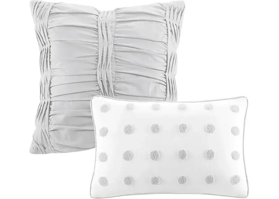 Alreem Gray 7 Pc Queen Duvet Cover Set