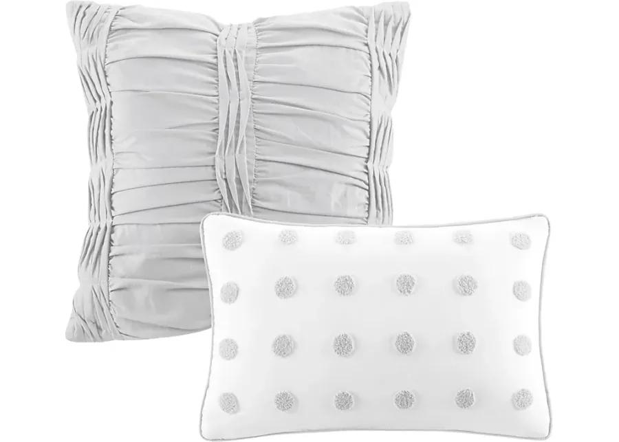 Alreem Gray 7 Pc King Duvet Cover Set