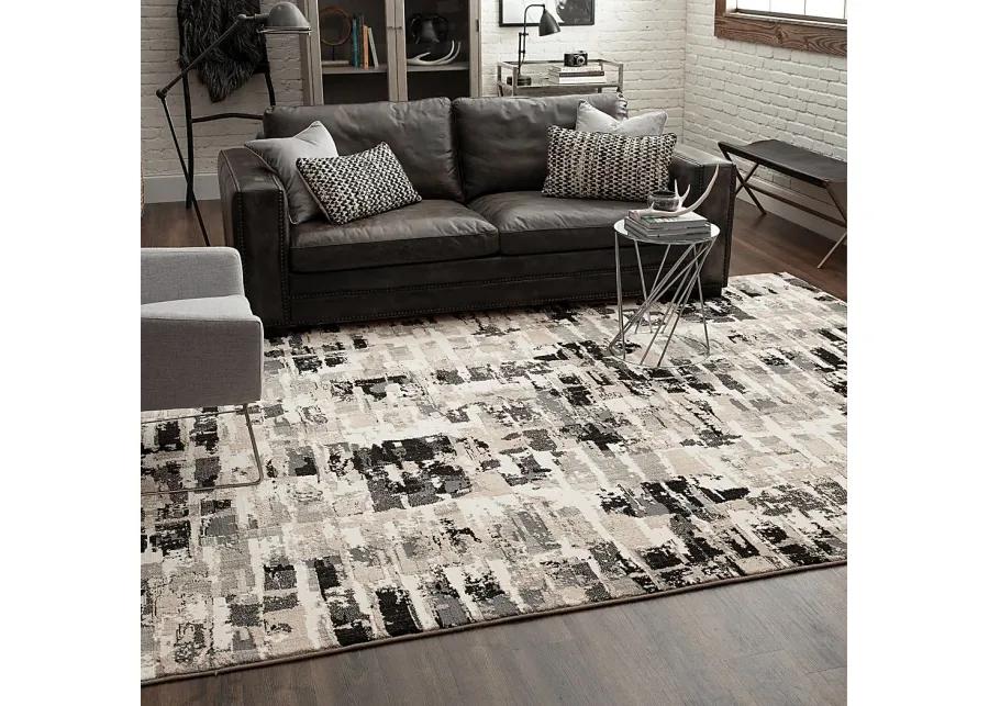 Dusklock Charcoal 6'6 x 9'6 Rug