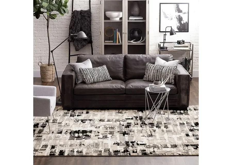 Dusklock Charcoal 6'6 x 9'6 Rug