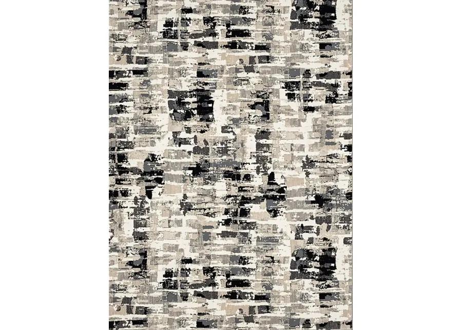 Dusklock Charcoal 6'6 x 9'6 Rug