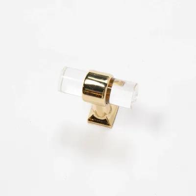 Acrylic & Brass Knob Gold