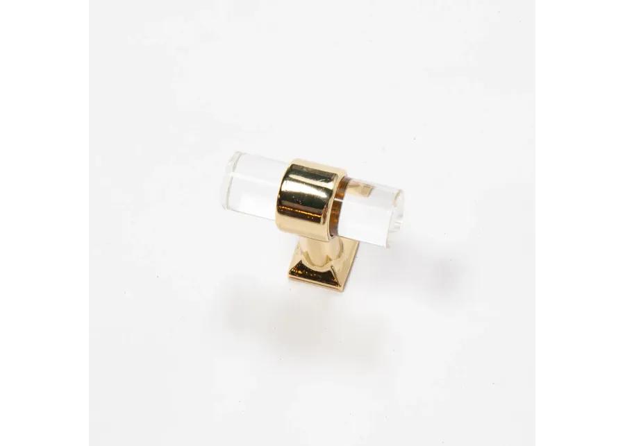 Acrylic & Brass Knob Gold