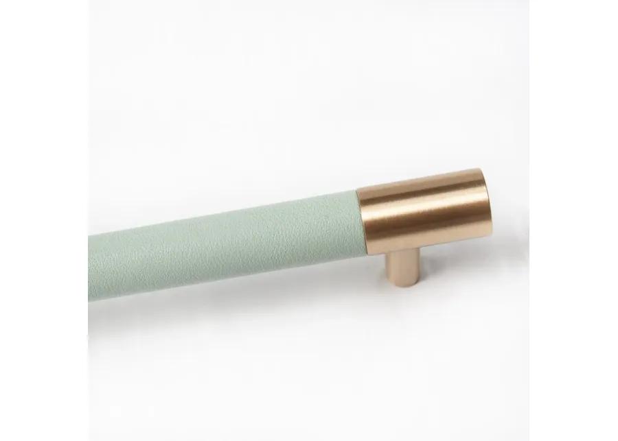 Leather & Brass Handle 5" - Light Green