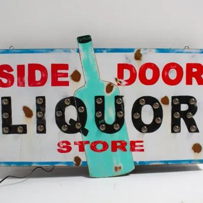 Side Door Liquor Sign