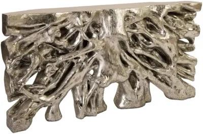 Square Root Console Table - Silver