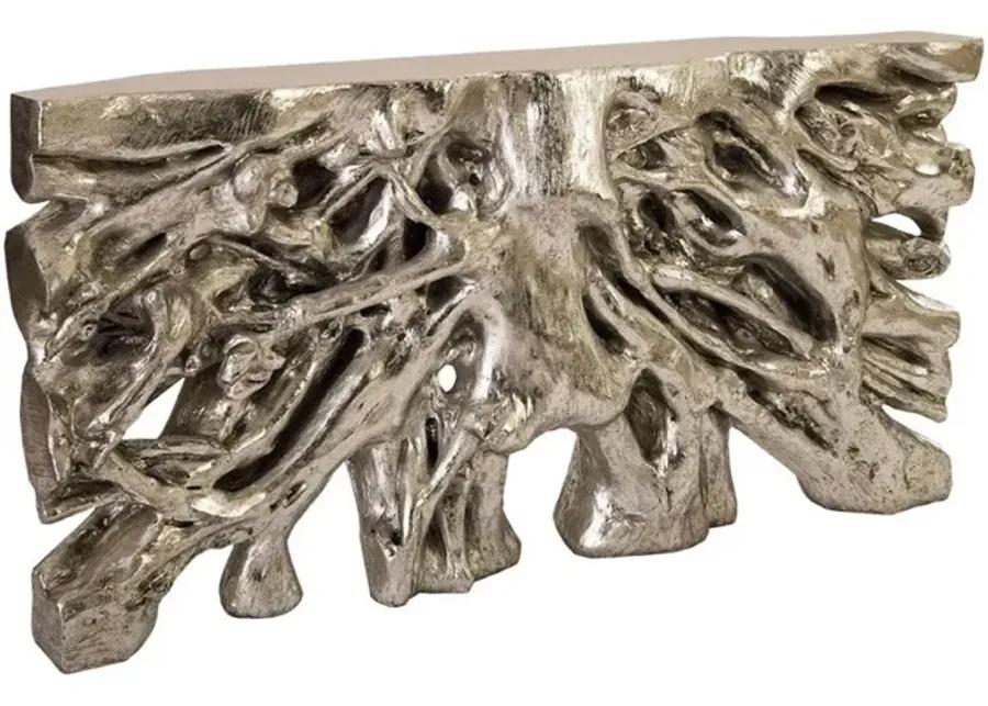 Square Root Console Table - Silver