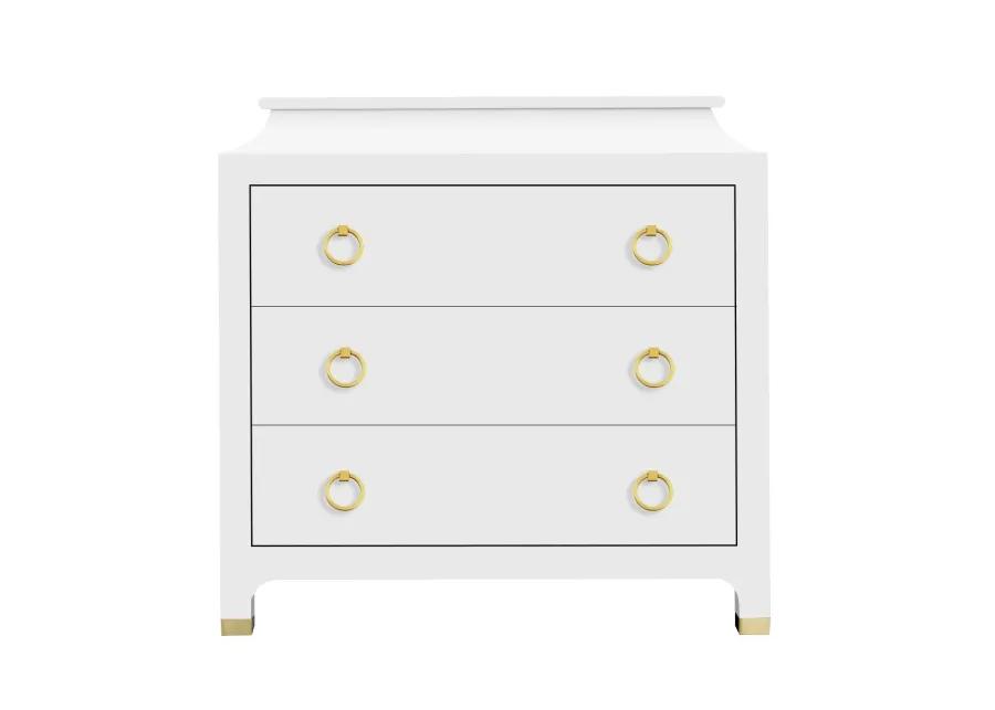 Espionage Chest Petite In White Lacquer