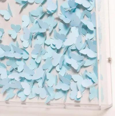 Scattered Butterflies Large - Light Blue