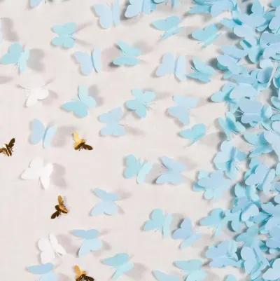 Scattered Butterflies Large - Light Blue