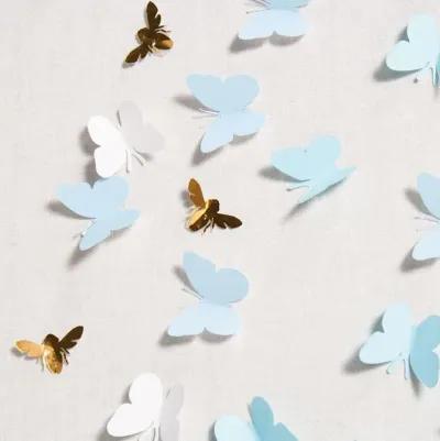 Scattered Butterflies Large - Light Blue