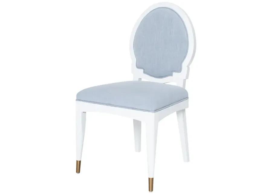 Emma Dining Chair in Blue Linen