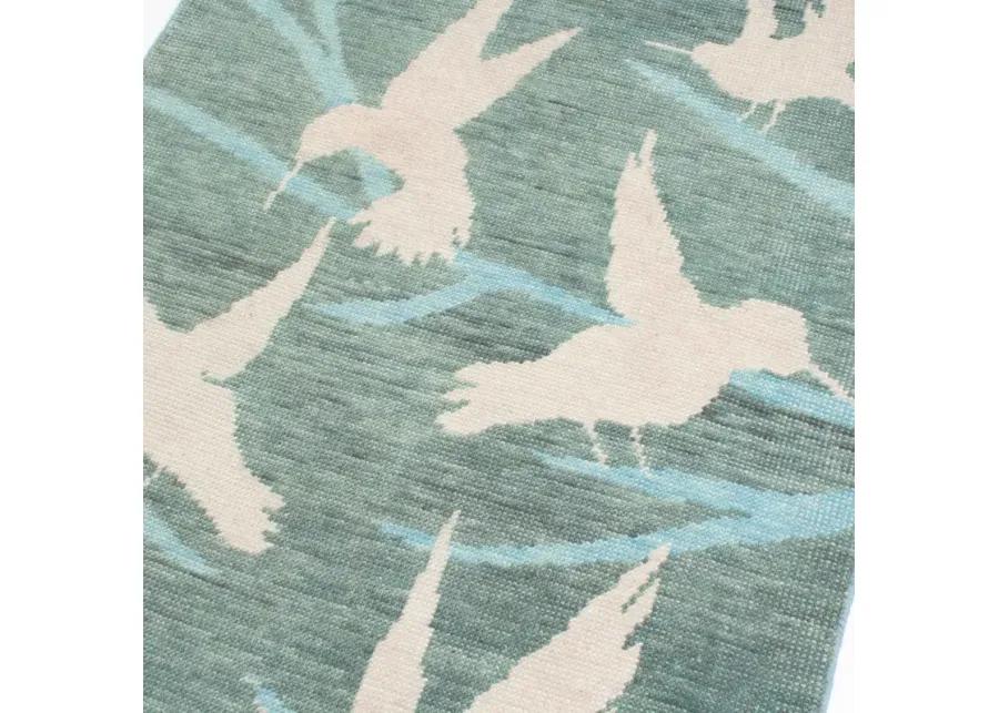 Hummingbird Turkish Knot Runner Rug