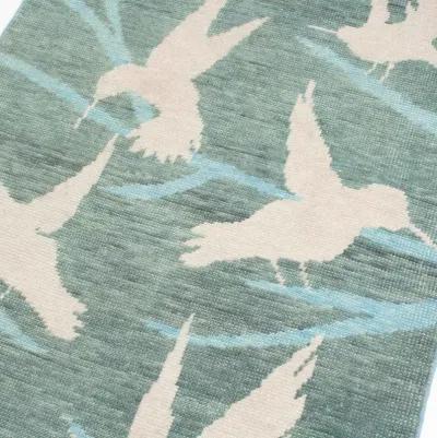 Hummingbird Turkish Knot Runner Rug