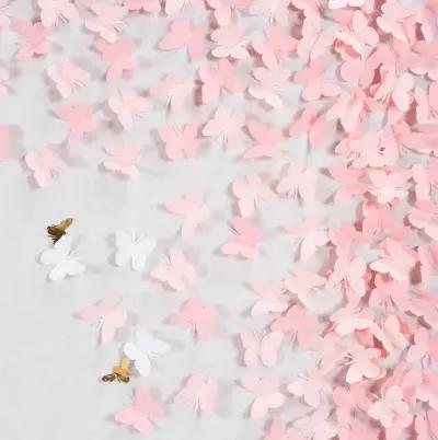 Scattered Butterflies Large - Light Pink