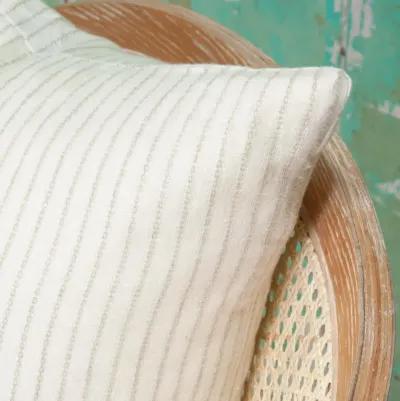 Dobby Natural Stripe Linen Pillow