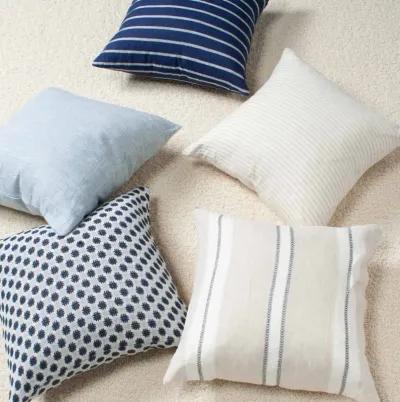 Dobby Natural Stripe Linen Pillow