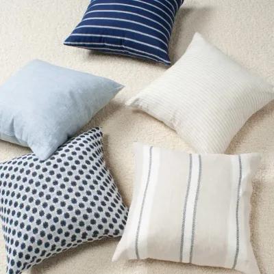 Dobby Sky Blue Linen Pillow