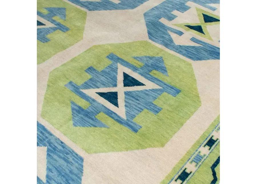 Charleston Lime Turkish Knot Rug