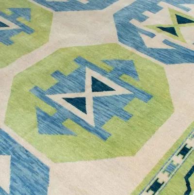 Charleston Lime Turkish Knot Rug