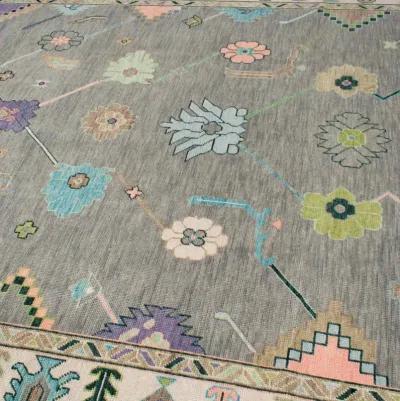 Poppy Pastel Turkish Knot Rug