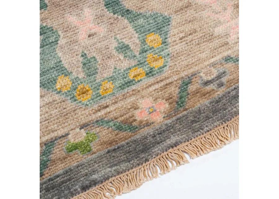 Margot Grey Turkish Knot Rug