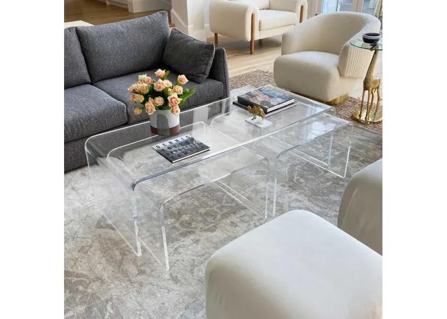 Aria Waterfall Nesting Coffee Table