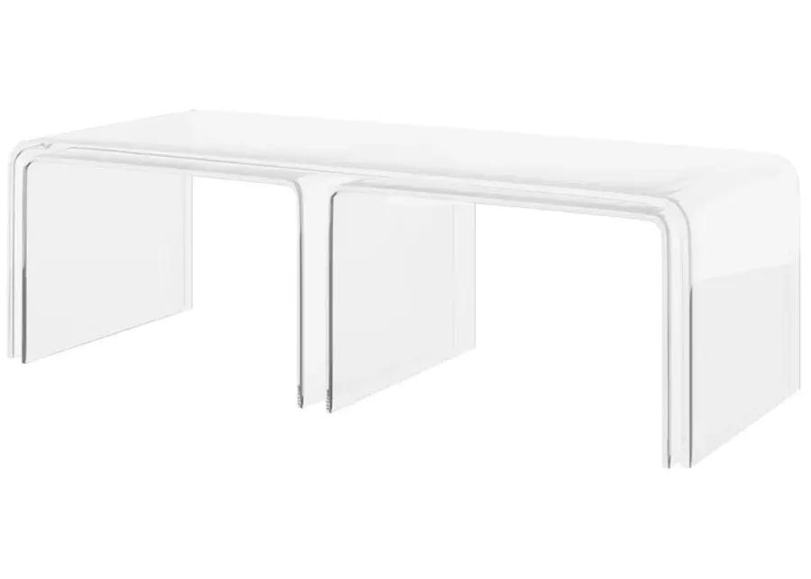 Aria Waterfall Nesting Coffee Table