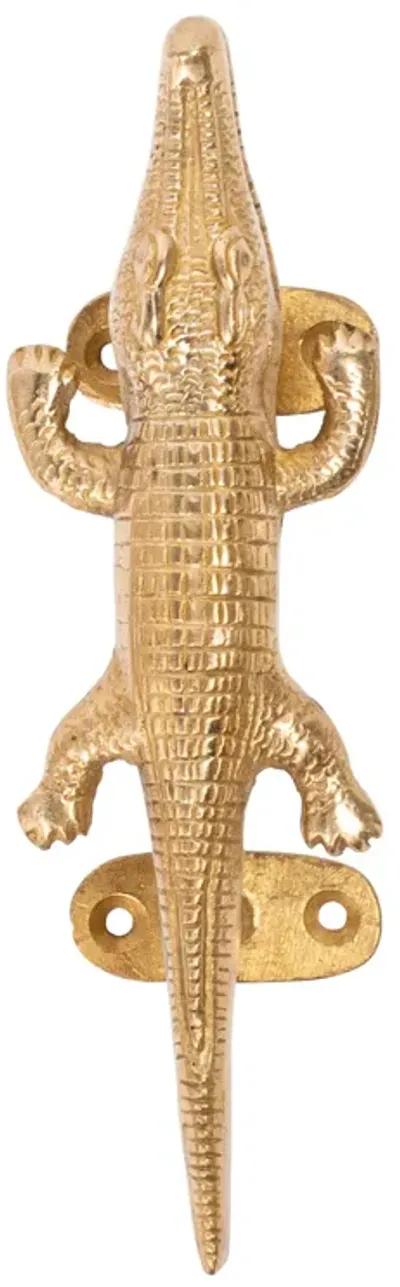 Brass Crocodile Handle