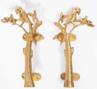 Brass Parrot Handle - Right