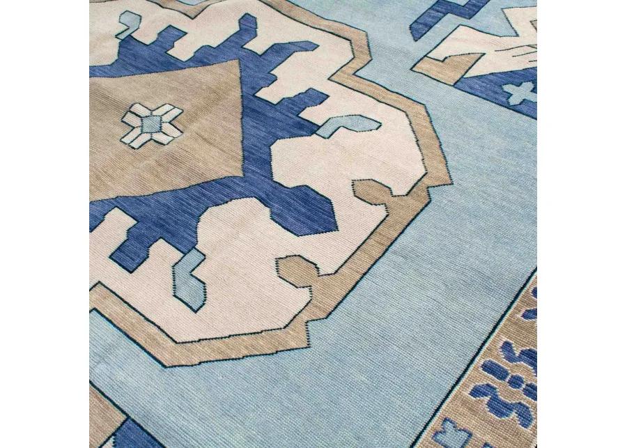 Zara Blue Turkish Knot Rug