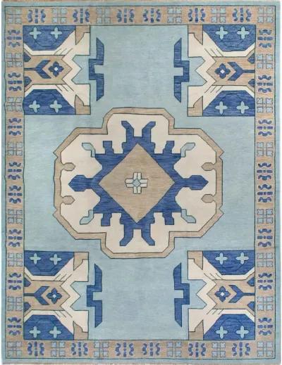 Zara Blue Turkish Knot Rug