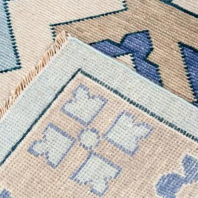 Zara Blue Turkish Knot Rug