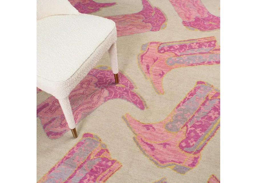 Pink Kicker Turkish Knot Rug