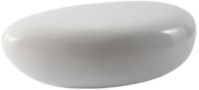 River Stone Small White Coffee Table - White