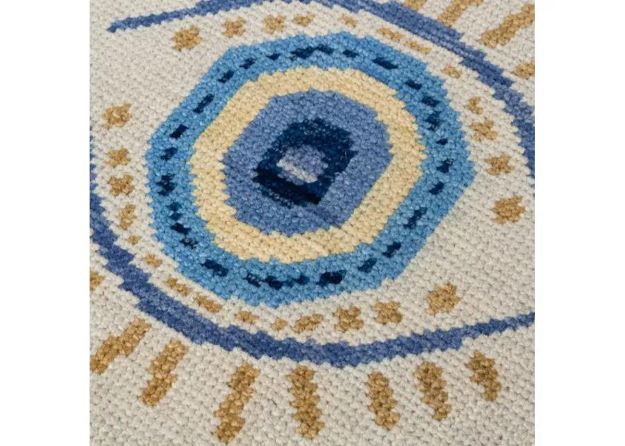 Blink Turkish Knot Rug in Blue