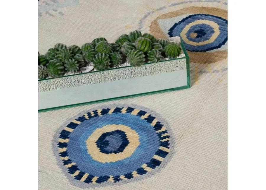 Blink Turkish Knot Rug in Blue