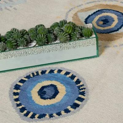 Blink Turkish Knot Rug in Blue