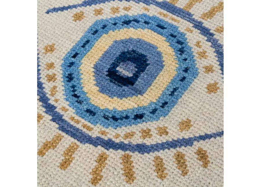 Blink Turkish Knot Rug in Blue