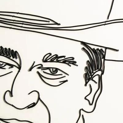 John Wayne Wire Portrait