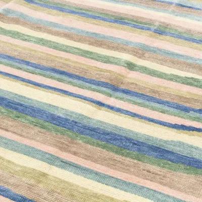 Cornflower Paint Mix Turkish Knot Rug